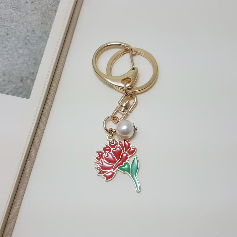 Carnation keyring