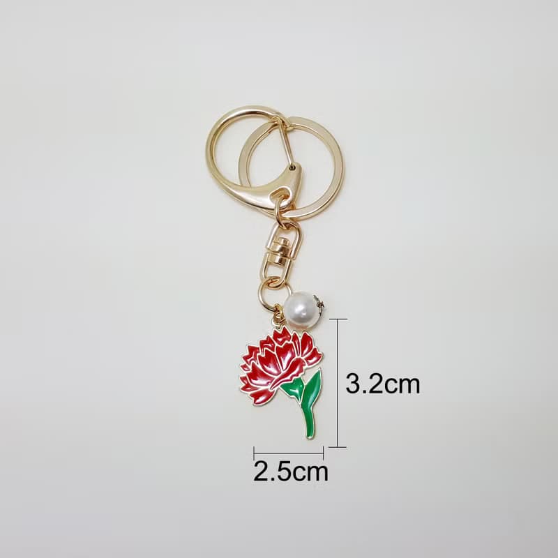 Carnation keyring