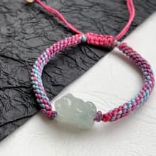 快速出貨 天然緬甸玉翡翠貔貅手鍊 招財 保平安 防小人 開運