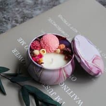 【線上DIY材料包】鐵罐乾燥花香氛蠟燭