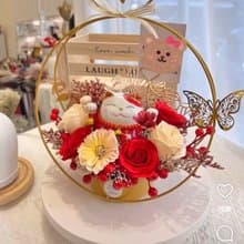 招財貓花籃