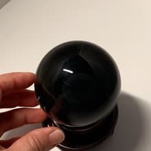 Crystal Corner 隅石丨彩虹眼黑曜石水晶球170丨淨化丨療癒水晶法