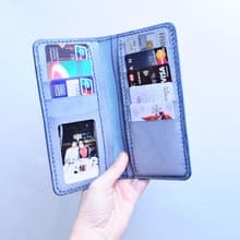 8咭位相片長夾  皮革材料包 免費壓字 皮革銀包 生日禮物 父親節禮物 聖誕禮物 意大利皮 植鞣革 情人節禮物 