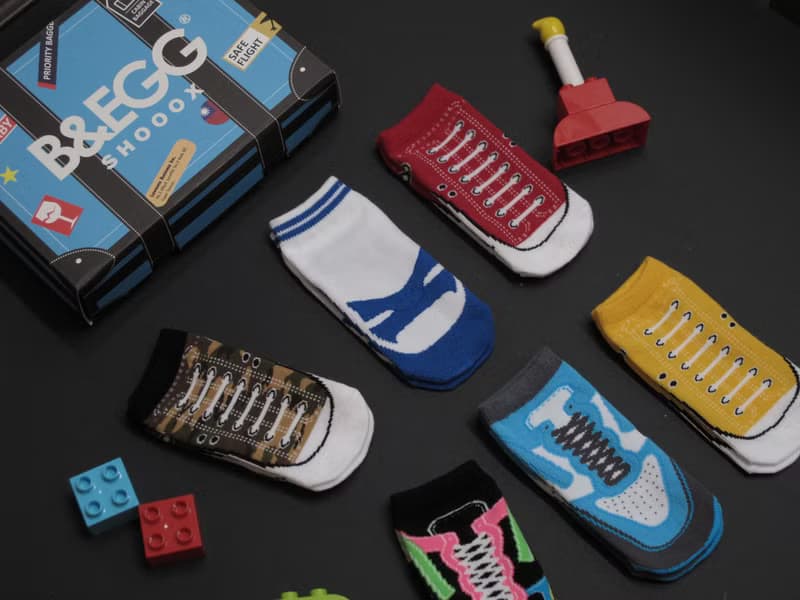 送禮首選【SOCKS鞋型襪】童襪6入禮盒組 Blue│童襪 | 新生彌月