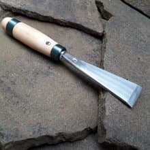 Forged chisel. Heavy Duty. Flat chisel. Fish Tail. Forged tool for woodcarving.