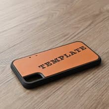 iPhone限定 リアケース 【レザーステンシル】アウトドア レジャー キャンプ 誕生日 プレゼント ギフト 名入れ メンズ 父の日 EE02M