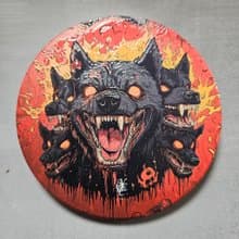 地獄犬-晶雕陶瓷吸水杯墊