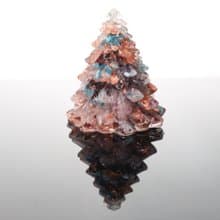 【畢業禮物】粉紅玫瑰金箔愛戀粉水晶聖誕樹-大能量樹寶石樹奧
