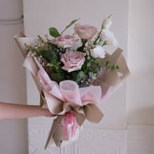 流沙玫瑰 簡約 鮮花花束/限台中地區