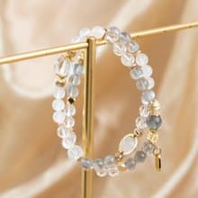 【纏綿】山荷仙境-白水晶白瑪瑙月光石手鍊