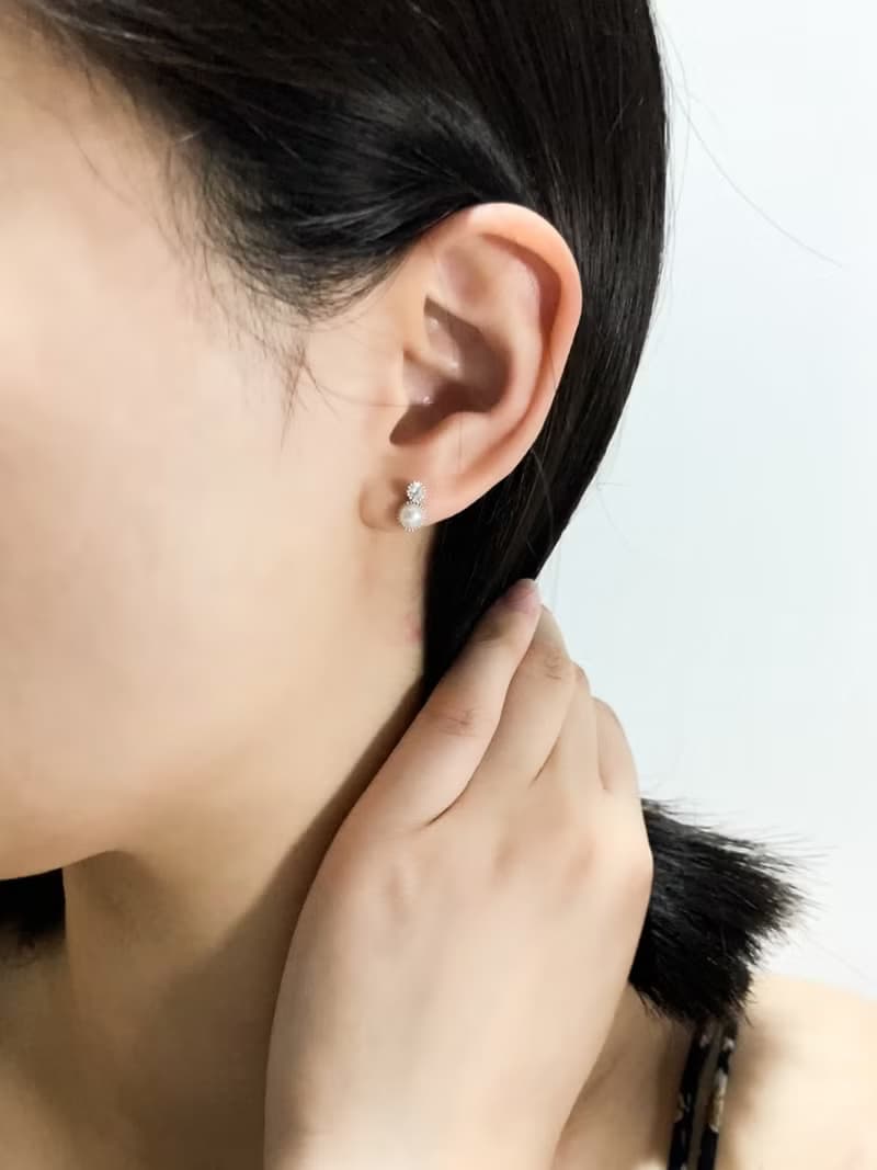 【可愛精緻】小圓肚 天然淡水珍珠 全925純銀耳釘/耳夾 (金/銀)