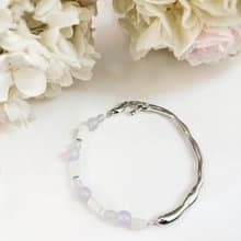 岫玉 手鍊 礦石水晶