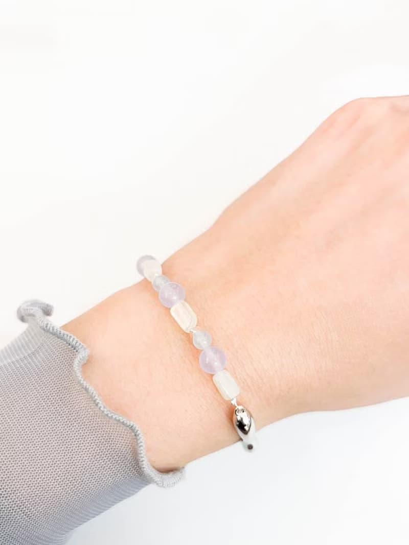 岫玉 手鍊 礦石水晶