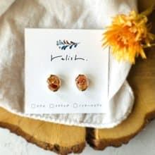華やか パール 天然石 サードオニキス 金継ぎ ピアス イヤリング ノンホールピアス ゴールド 金 8月誕生石 オニキス ギフト プレゼント 贈り物 オレンジ