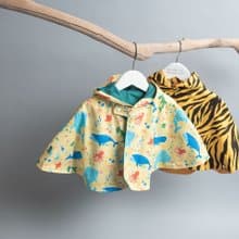 防風抗雨雙面斗篷- 手作 無毒 外套  嬰兒 童裝 雨衣 兒童