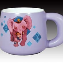 幾米 擁抱 日日馬克杯 大象(茄紫釉)