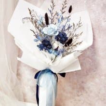 海沫永生玫瑰花束 情人節花束 求婚花束 藍色玫瑰花束