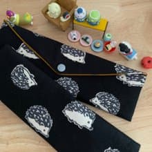 文青風環保純棉筷袋 萌萌噠小刺蝟 酷帥夜黑 日本 潮物 收納 手