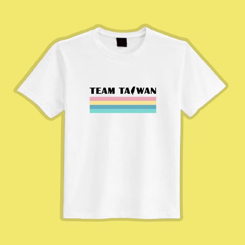 TEAM TAIWAN 彩虹 彩色 衣服 T恤 白T 童裝 純棉 吸濕排汗 涼感衣