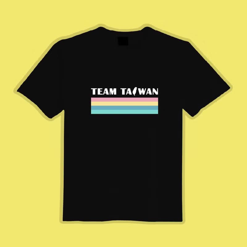 TEAM TAIWAN 彩虹 彩色 衣服 T恤 白T 童裝 純棉 吸濕排汗 涼感衣