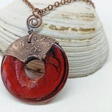 Ring of Fire necklace / Resin necklace 火 項鍊 樹脂 生日禮物