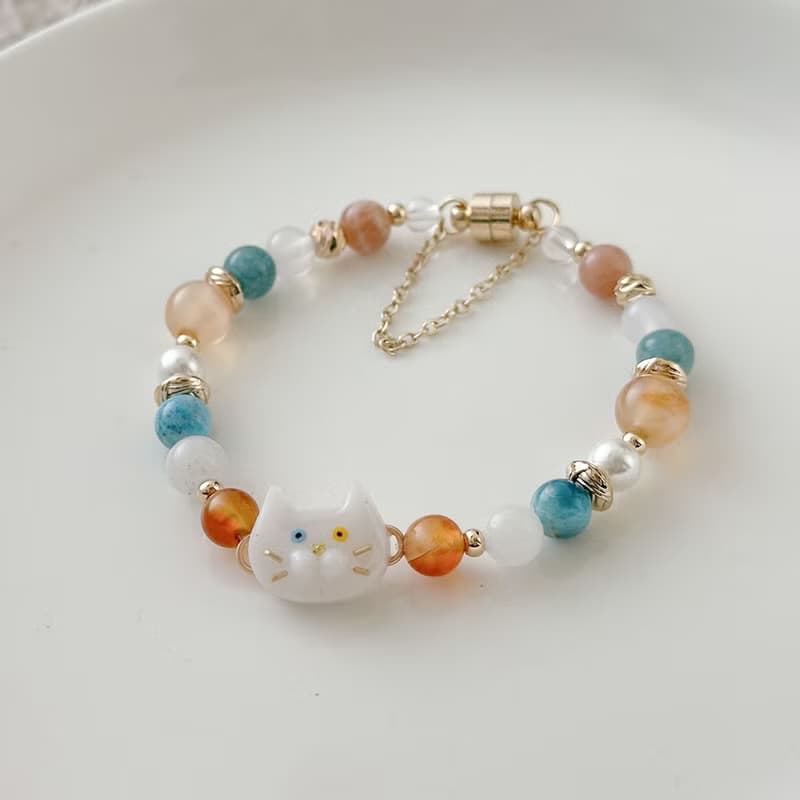 貓貓好朋友手鍊 | 白