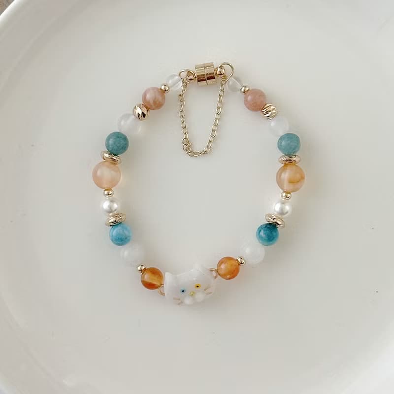 貓貓好朋友手鍊 | 白