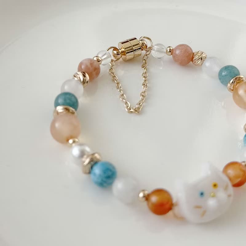 貓貓好朋友手鍊 | 白