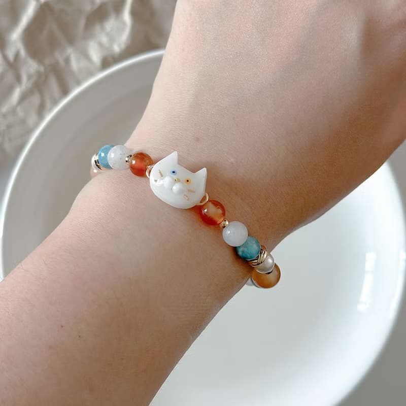 貓貓好朋友手鍊 | 白