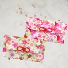 免費繡名字。質感櫻花-2色可選。布紅包袋 / 口罩收納袋