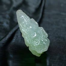 【擺財】冰綠翡翠巧雕白菜 | 天然緬甸玉A貨翡翠 | 送禮