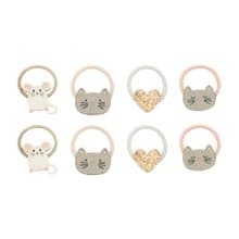 英國Mimi & Lula_AW25_秋日山林_貓咪老鼠迷你髮束8入