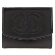 【日本直送】シャネル CHANEL ココマーク コインケース ヴィンテージ ラムスキン 黒 レディース【中古】