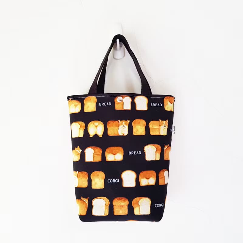 【柯基吐司】出門隨手袋!! 雙杯飲料沒問題! !托特