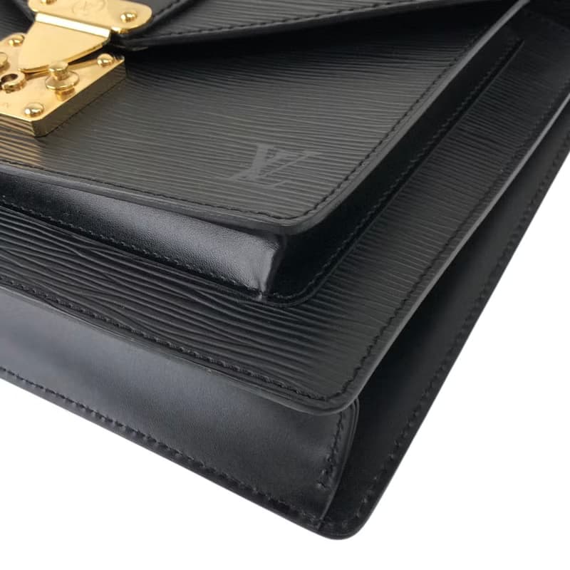 【 日本直送　名牌中古包 】LOUIS VUITTON ルイヴィトン エピ ショルダーバッグ ブラック モンソー レザー M52122 2way kfzbc7