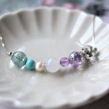 Birthstone - 自選誕生石與胎毛珠 925銀母乳飾品項鍊