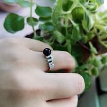 處女座 天秤座 天蠍座 射手座 純銀鑲鑽星座琉璃香氛戒指 可調式