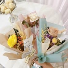 簡單愛 單朵永生玫瑰花束 永生花 生日 情人節 畢業禮 母親節