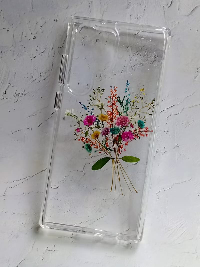 手作押花手機保護殼, 花束