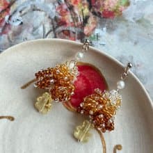 聖誕耳環 手作串珠耳環 聖誕樹 串珠耳飾