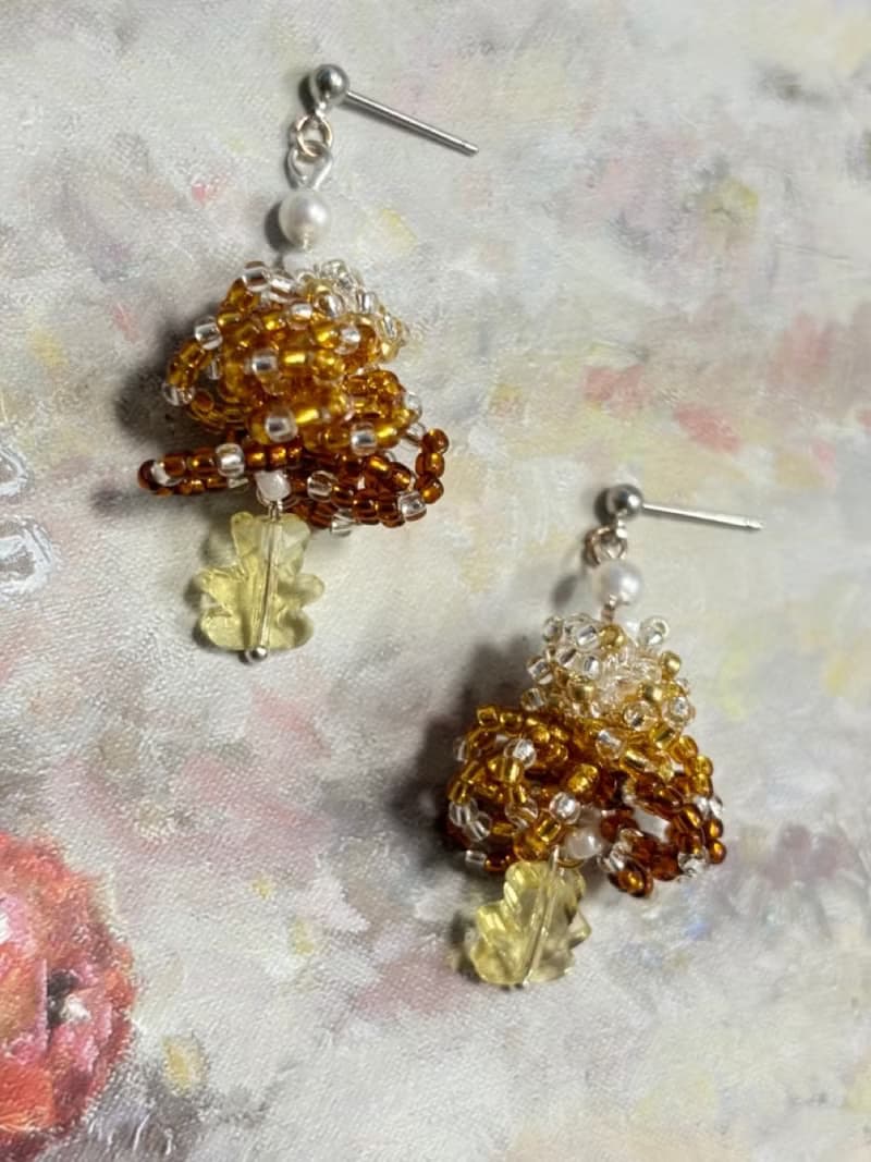 聖誕耳環 手作串珠耳環 聖誕樹 串珠耳飾