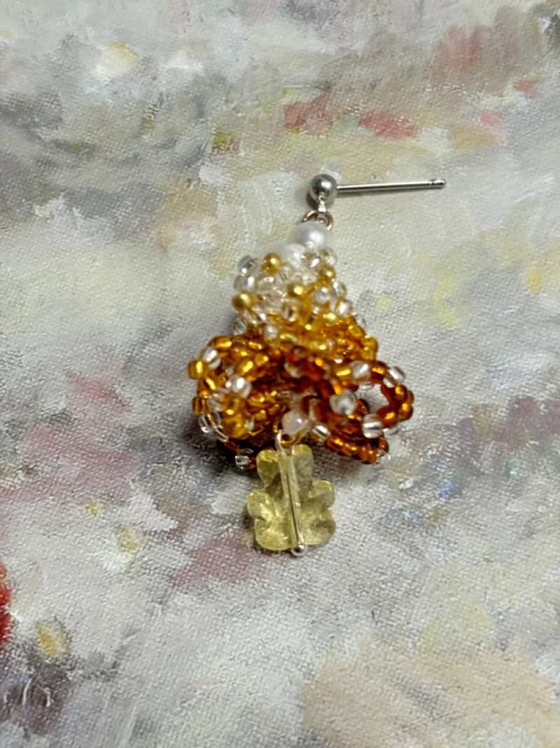 聖誕耳環 手作串珠耳環 聖誕樹 串珠耳飾