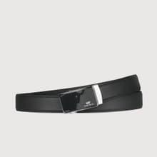 【免費升級送禮包裝】時尚紳士 牛型圖騰自動扣皮帶-銀色/BF25S