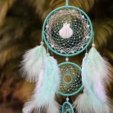 【限量】貝殼心願丨手工編織 捕夢網 Dreamcatcher 掛飾-薄荷綠
