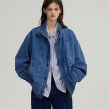 北歐中古感 水洗做舊牛仔夾克外套