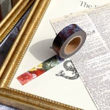 Midnight bouquet Washi masking tape (minher studio) flower cute vintage