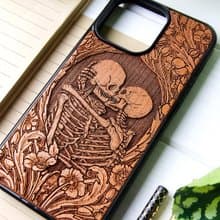 Love After Death -  Phone case wood laser engraved