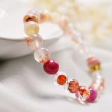 典藏原創 |櫻花瑪瑙/彩膠花/碧璽/阿拉善彩玉/粉晶/碧璽等