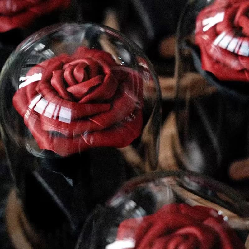 牛皮玫瑰花【免費刻字】手工真皮永生花 情人節禮物 裝飾擺件花藝