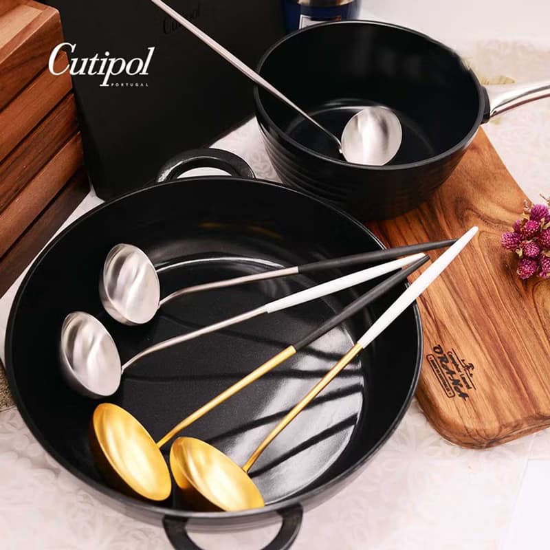 葡萄牙Cutipol GOA系列粉紅柄22cm醬料勺